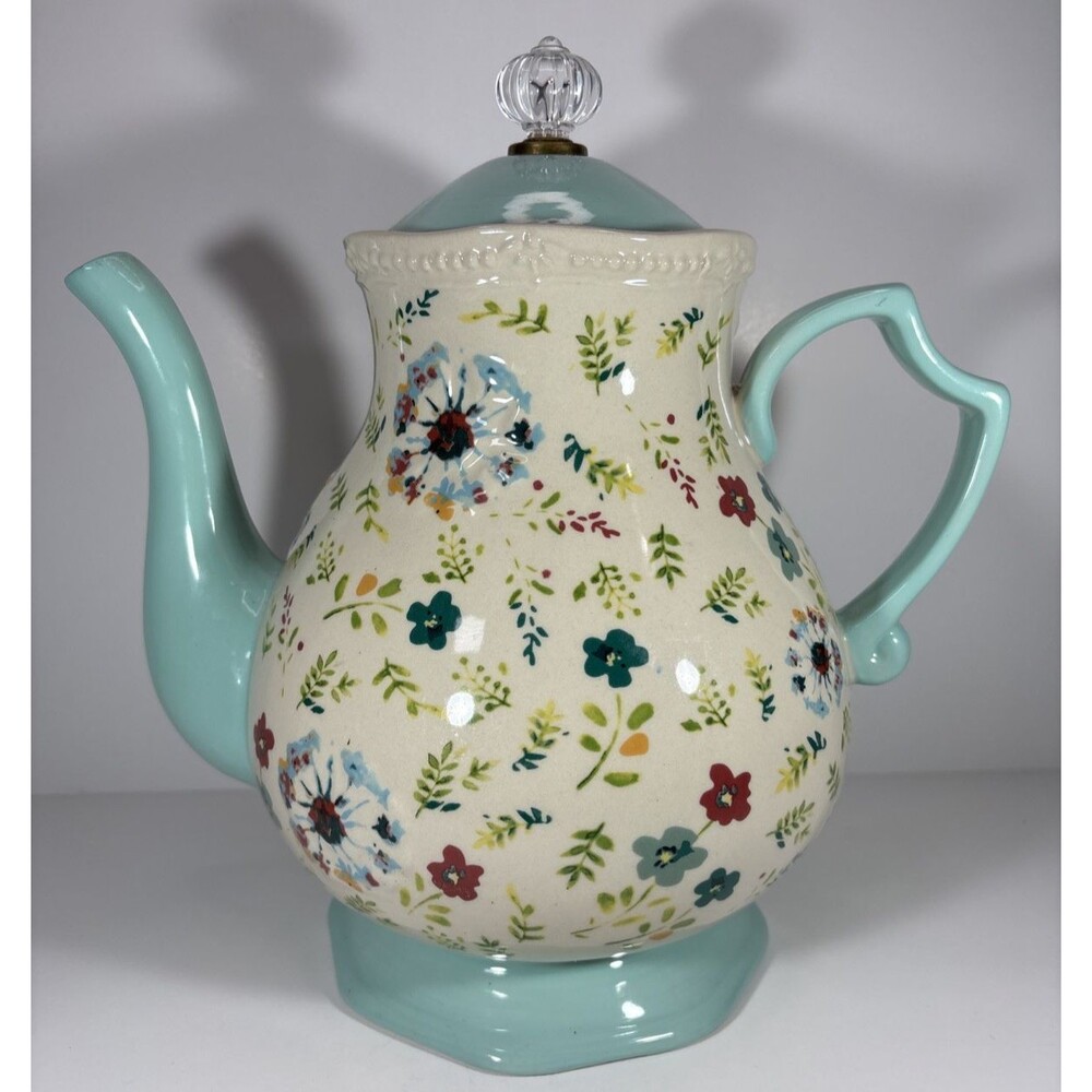 The Pioneer Woman, Kari, 2.4-Quart Tea Pot Stoneware, Floral Design New w/ Tag